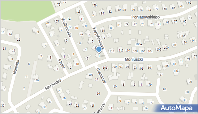 Tomaszów Lubelski, Moniuszki Stanisława, 116, mapa Tomaszów Lubelski