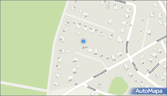 Tomaszów Lubelski, Moniuszki Stanisława, 142, mapa Tomaszów Lubelski