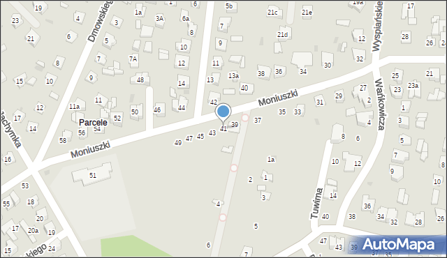 Tomaszów Lubelski, Moniuszki Stanisława, 41, mapa Tomaszów Lubelski