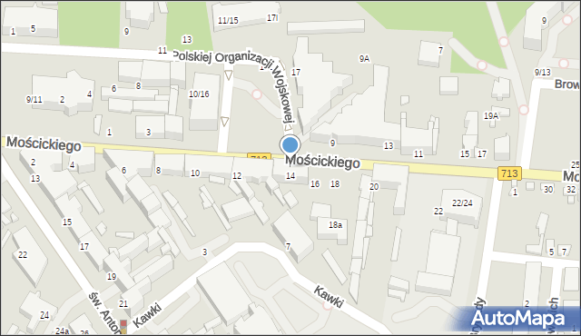 Tomaszów Mazowiecki, Mościckiego Ignacego, prezydenta, 14/18, mapa Tomaszów Mazowiecki