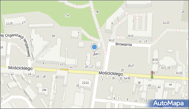 Tomaszów Mazowiecki, Mościckiego Ignacego, prezydenta, 19A, mapa Tomaszów Mazowiecki