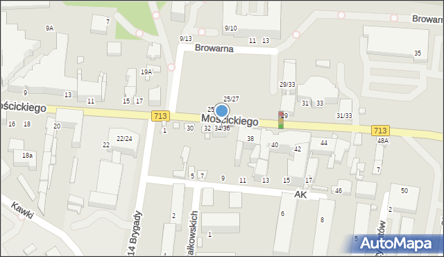 Tomaszów Mazowiecki, Mościckiego Ignacego, prezydenta, 34/36, mapa Tomaszów Mazowiecki