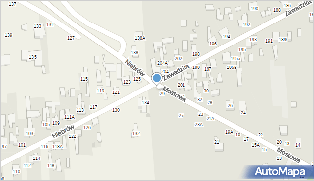 Tomaszów Mazowiecki, Mostowa, 31, mapa Tomaszów Mazowiecki