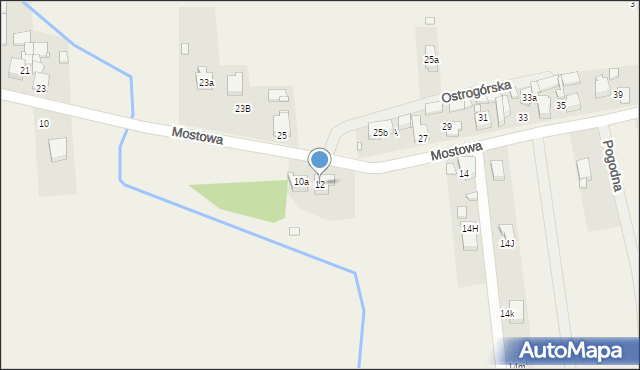 Toporowice, Mostowa, 12, mapa Toporowice