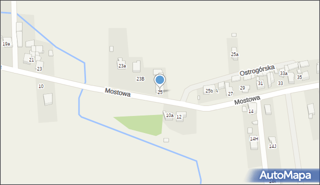 Toporowice, Mostowa, 25, mapa Toporowice