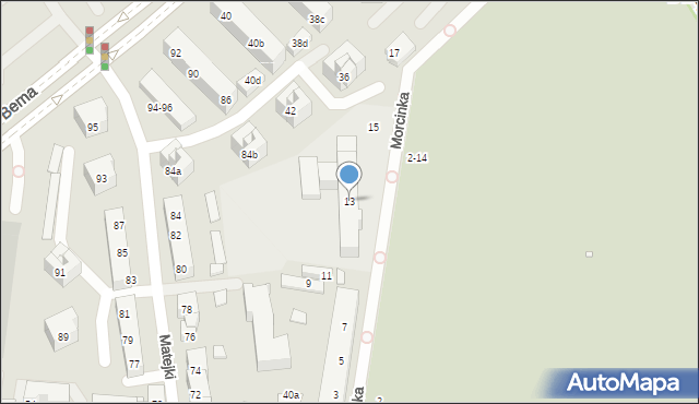 Toruń, Morcinka Gustawa, 13, mapa Torunia