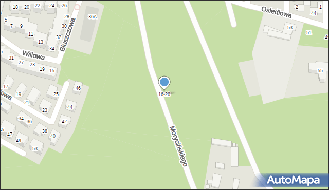 Toruń, Morycińskiego Hugona, 16, mapa Torunia