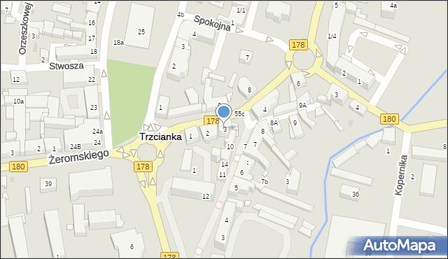 Trzcianka, Mochnackiego Maurycego, 3, mapa Trzcianka