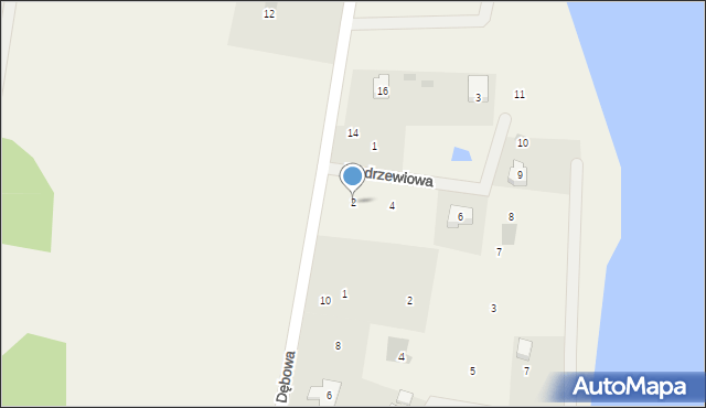 Trzcińsk, Modrzewiowa, 2, mapa Trzcińsk