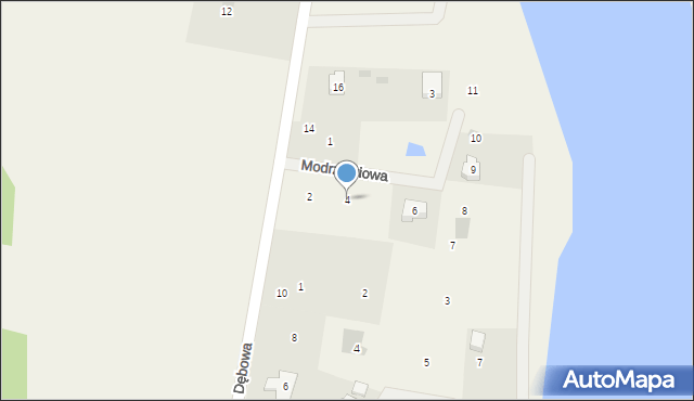 Trzcińsk, Modrzewiowa, 4, mapa Trzcińsk