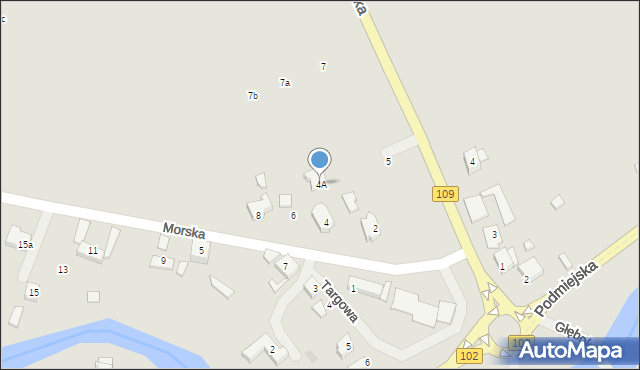 Trzebiatów, Morska, 4A, mapa Trzebiatów