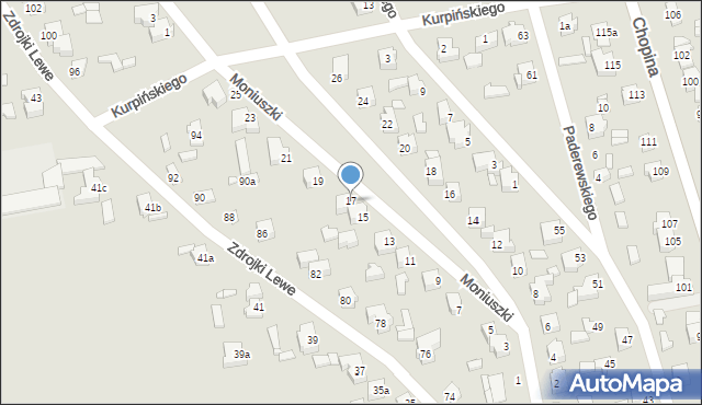 Turek, Moniuszki Stanisława, 17, mapa Turka