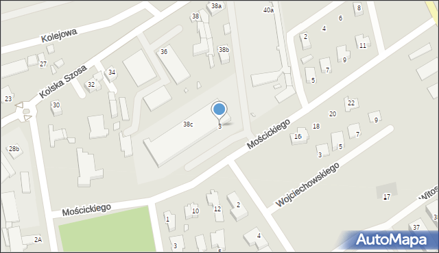 Turek, Mościckiego Ignacego, 3, mapa Turka