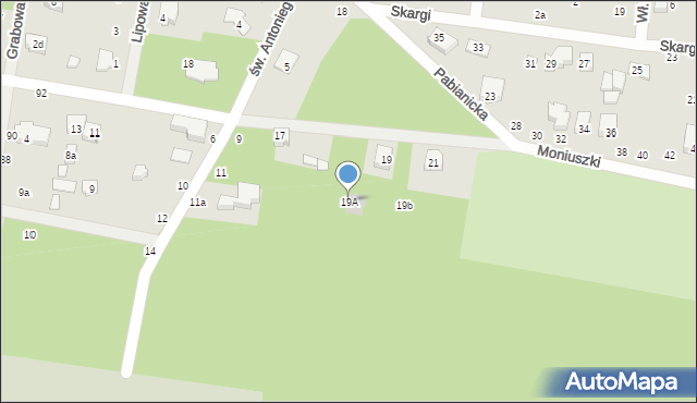 Tuszyn, Molenda, 19A, mapa Tuszyn