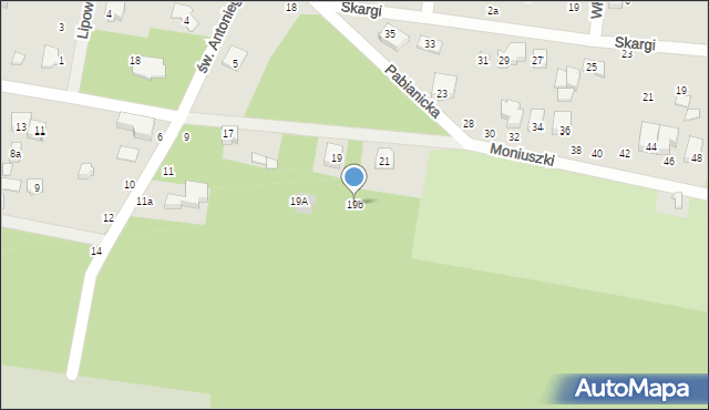 Tuszyn, Molenda, 19b, mapa Tuszyn