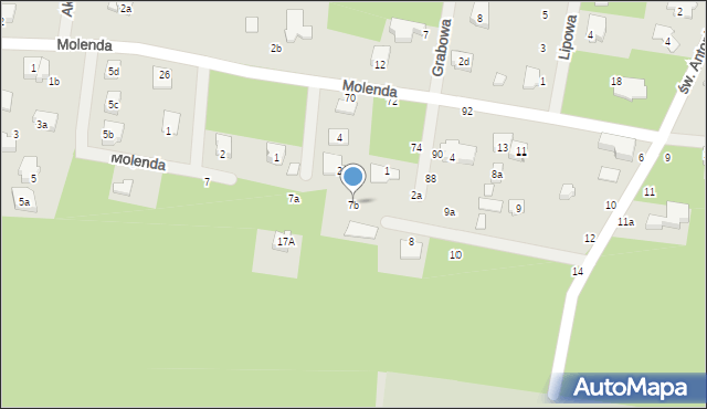 Tuszyn, Molenda, 7b, mapa Tuszyn