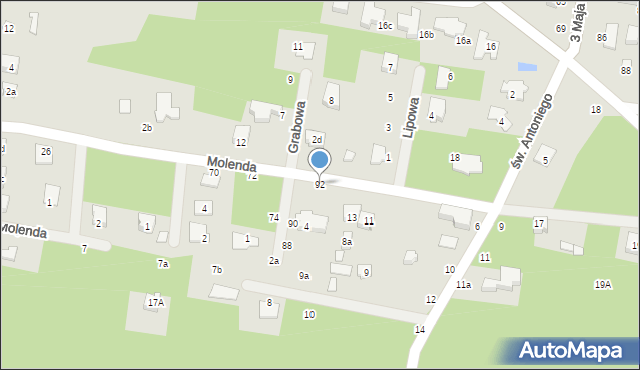 Tuszyn, Molenda, 92, mapa Tuszyn