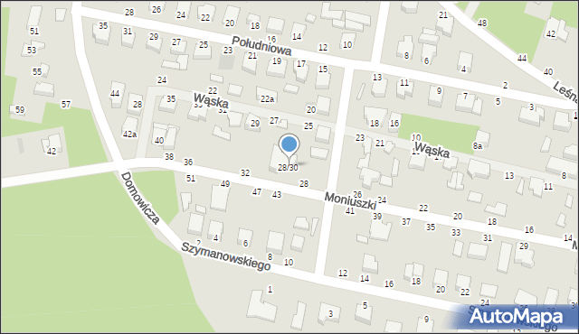 Tuszyn, Moniuszki Stanisława, 28/30, mapa Tuszyn
