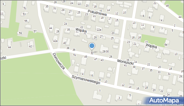 Tuszyn, Moniuszki Stanisława, 32, mapa Tuszyn