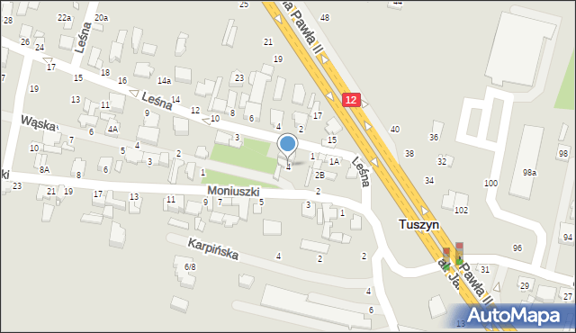 Tuszyn, Moniuszki Stanisława, 4, mapa Tuszyn