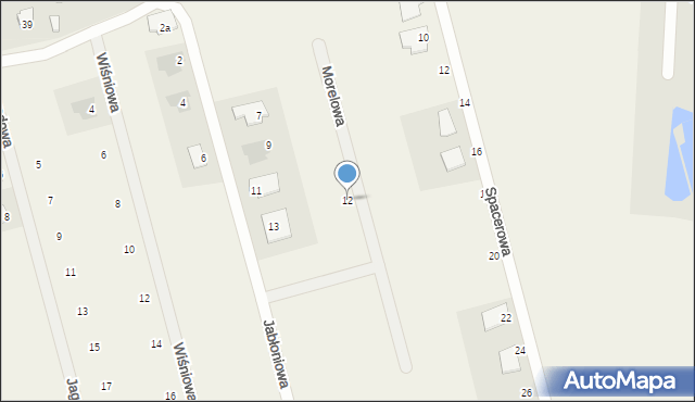 Tuszynek Majoracki, Morelowa, 12, mapa Tuszynek Majoracki