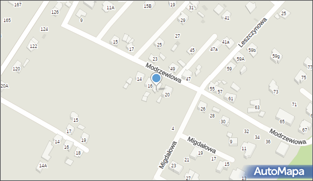 Tychy, Modrzewiowa, 18, mapa Tychów