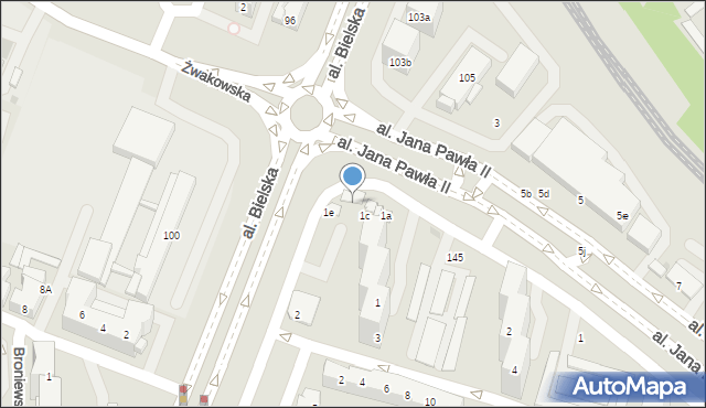 Tychy, Moniuszki Stanisława, 1d, mapa Tychów