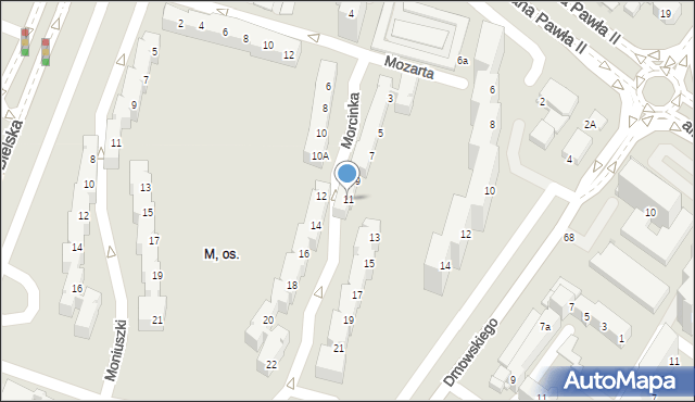 Tychy, Morcinka Gustawa, 11, mapa Tychów