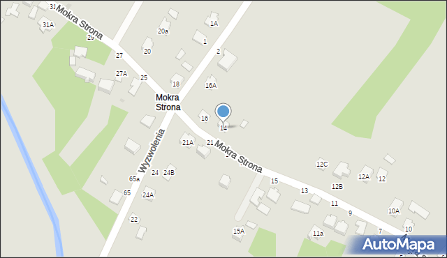 Tyczyn, Mokra Strona, 14, mapa Tyczyn