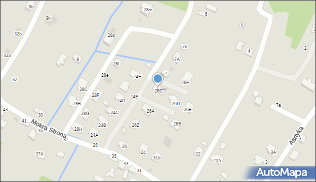 Tyczyn, Mokra Strona, 26C, mapa Tyczyn