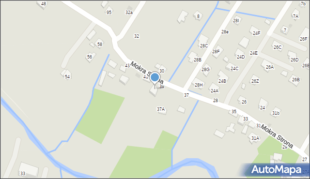 Tyczyn, Mokra Strona, 39A, mapa Tyczyn