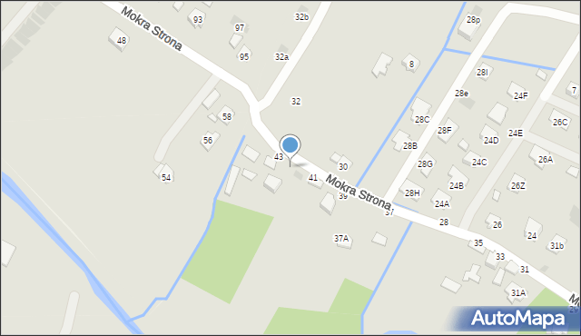 Tyczyn, Mokra Strona, 43a, mapa Tyczyn