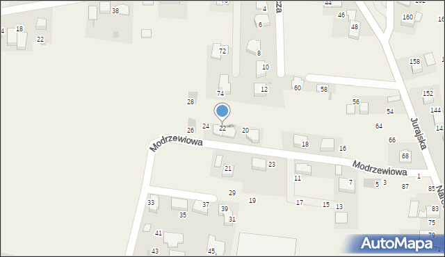 Ujazd, Modrzewiowa, 22, mapa Ujazd