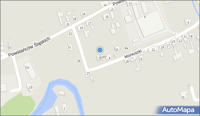 Ujazd, Moniuszki Stanisława, 10, mapa Ujazd