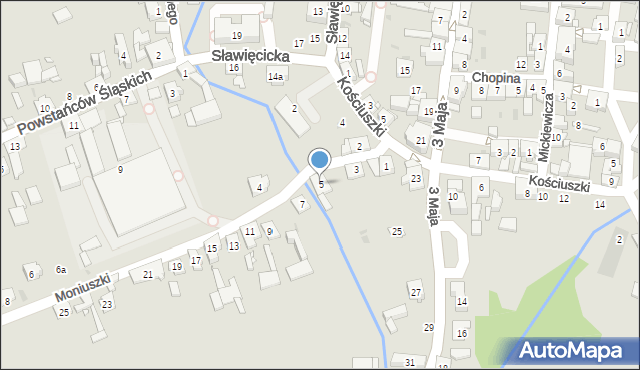 Ujazd, Moniuszki Stanisława, 5, mapa Ujazd