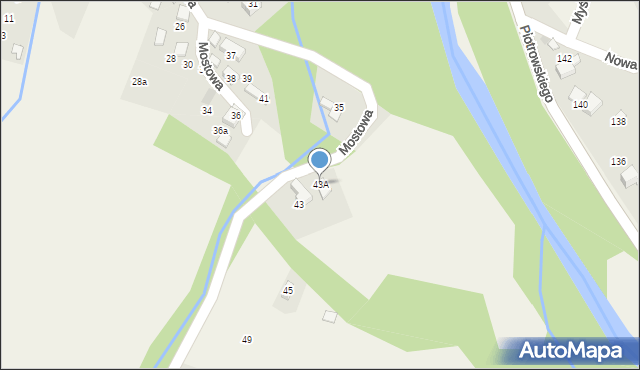 Ujsoły, Mostowa, 43A, mapa Ujsoły