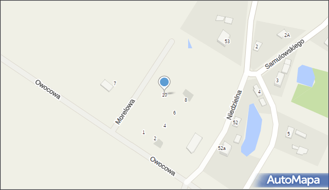 Unieszewo, Morelowa, 10, mapa Unieszewo