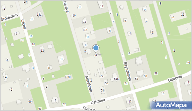Ustronie, Morelowa, 4, mapa Ustronie