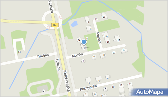 Wałcz, Morska, 3, mapa Wałcz