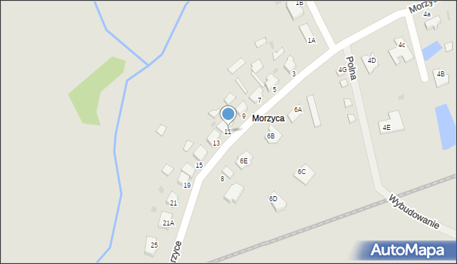Wałcz, Morzyce, 11, mapa Wałcz