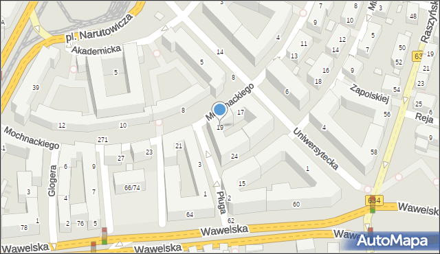 Warszawa, Mochnackiego Maurycego, 19, mapa Warszawy