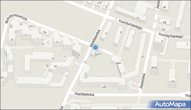 Warszawa, Mołdawska, 10, mapa Warszawy