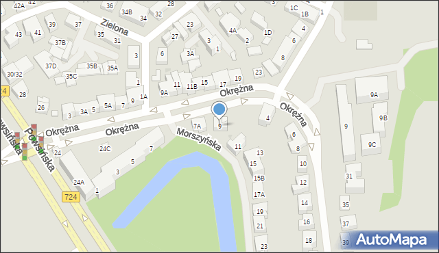 Warszawa, Morszyńska, 9, mapa Warszawy