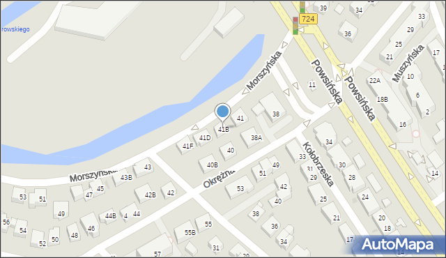 Warszawa, Morszyńska, 41B, mapa Warszawy