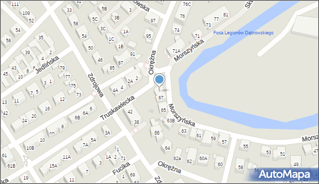 Warszawa, Morszyńska, 69, mapa Warszawy