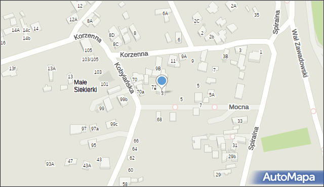 Warszawa, Mocna, 3, mapa Warszawy