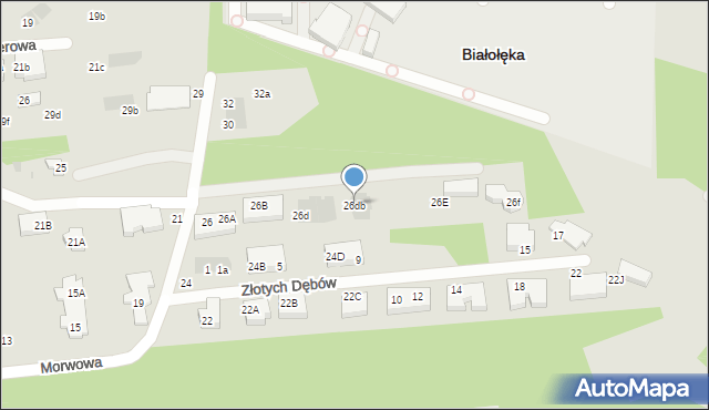 Warszawa, Morwowa, 26db, mapa Warszawy