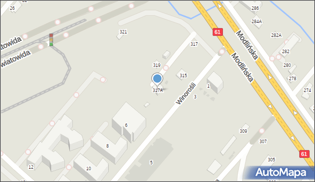Warszawa, Modlińska, 317A, mapa Warszawy