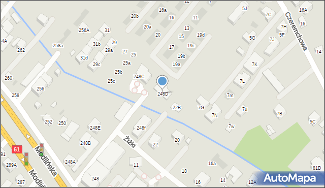 Warszawa, Modlińska, 248D, mapa Warszawy