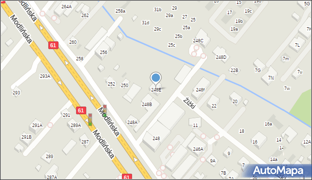 Warszawa, Modlińska, 248E, mapa Warszawy